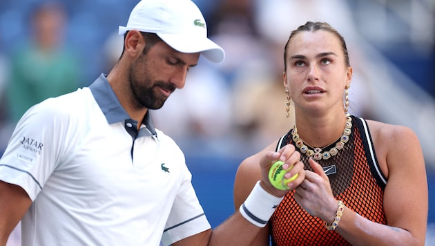 Novak Djokovic und Aryna Sabalenka