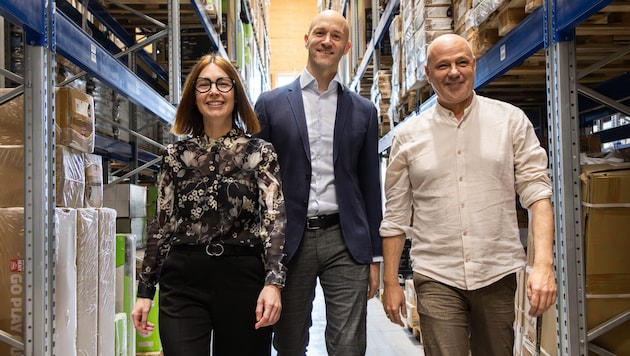 Die Niceshops-Geschäftsführer Carina Hödl, Christoph Schreiner und Roland Fink.