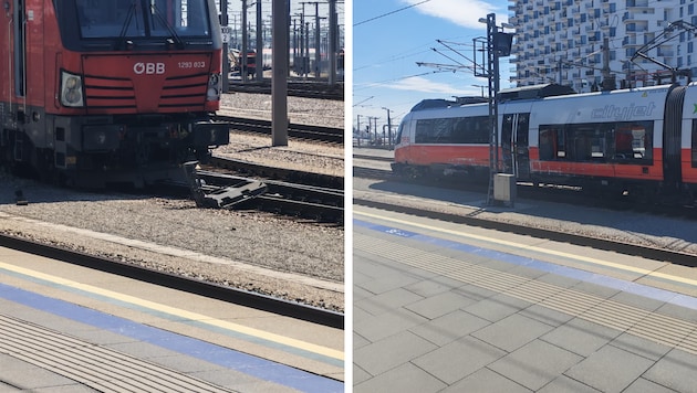 Bilder vom Hauptbahnhof zeigen die Schäden an den Zügen.