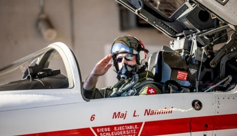 Genießen Legenden-Status: Die F-5 Jets der Patrouille Suisse. 