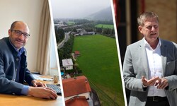 Gollings Ortschef Martin Dietrich (l.) steht hinter dem Vollanschluss, Thomas Freylinger sieht ...
