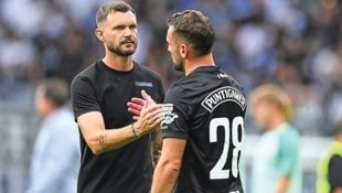 GEPA Freuen sich auf den Hit gegen Rapid: Trainer Fabio Ingolitsch und Routinier Jürgen Heil.