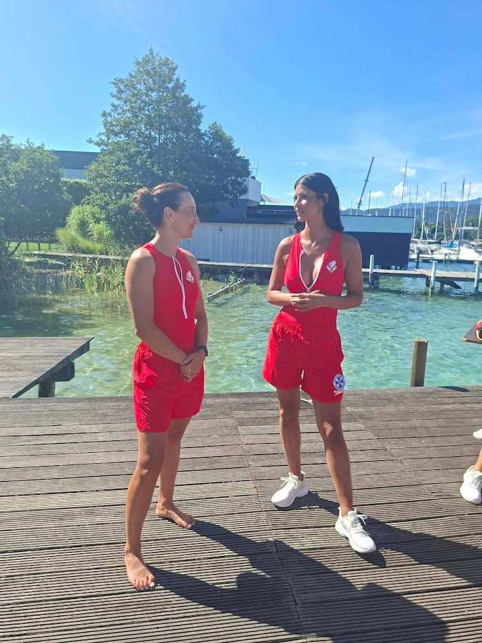 Olympiasiegerin Lara Vadlau und Erotikmodel Micaela Schäfer.
