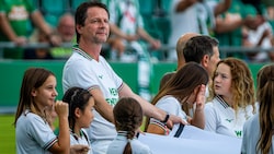 Peter Schöttel und Co. präsentierten das neue Trikot von Rapid.