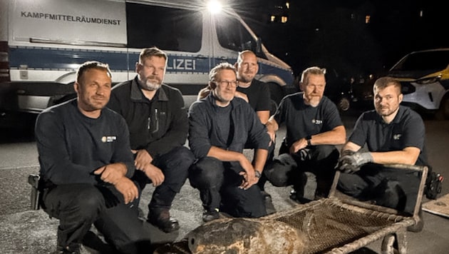 Am Mittwochvormittag stießen Kanalarbeiter in Berlin-Neukölln auf eine Fliegerbombe aus dem ...