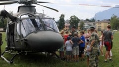 Einen Militärhubschrauber erlebt man nicht alle Tage hautnah. 