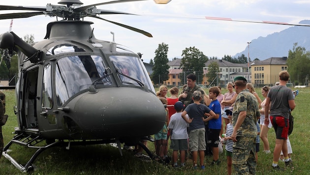 Einen Militärhubschrauber erlebt man nicht alle Tage hautnah.