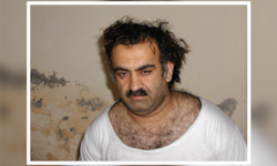 Chalid Scheich Mohammed, wurde zwei Jahre nach den Anschlägen in Pakistan gefasst – dieses Bild ...