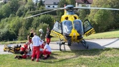 Die geborgene Person  wurde ins Krankenhaus geflogen.