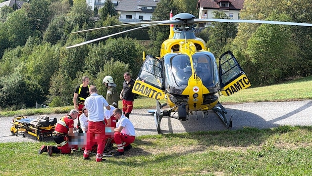 Die geborgene Person wurde ins Krankenhaus geflogen.