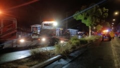 Der Tatort in Caen – der Autofahrer fuhr die Menschen vor dem Bahnhof an.