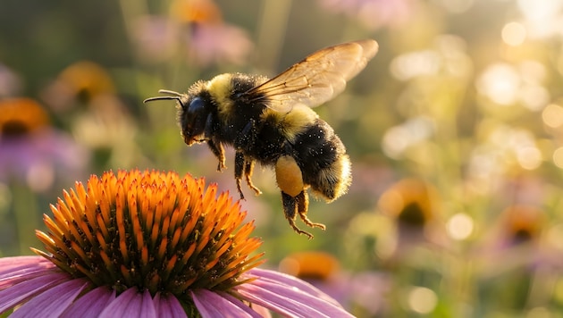 Hummeln lassen Blütenstaubblätter vibrieren, damit Pollen freigesetzt werden.