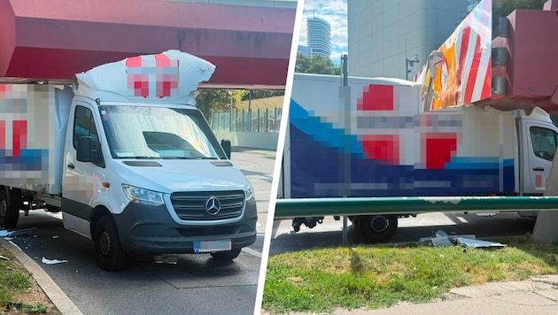 Der Transporter war höher als die erforderlichen zwei Meter.