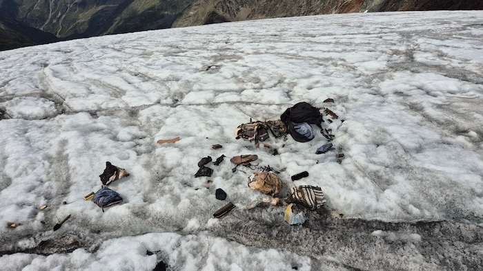 The backpack and other items found.