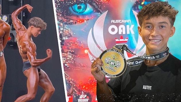 Stolz: Richi mit seiner Medaille bei seinem allerersten Auftritt