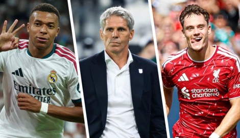 LASK-Trainer Didi Kühbauer bekommt es mit Kylian Mbappe von Real (l.) und Florian Wirtz (r.) vom ...