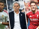 LASK-Trainer Didi Kühbauer bekommt es mit Kylian Mbappe von Real (l.) und Florian Wirtz (r.) vom ...
