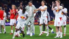 Red Bull Salzburg hatte nach dem souveränen 3:0-Heimsieg gegen Mjällby viel Grund zur Freude. 