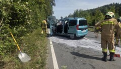 Die Freiwillige Feuerwehr Bergheim kümmerte sich um die Aufräumarbeiten. 