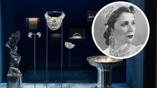 Das Collier bei der Ausstellung „Glanzstücke“ vor dem Coup