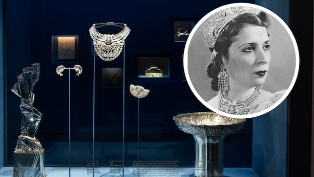 The necklace at the “Glanzstücke” exhibition prior to the heist