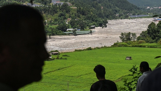 In Nepal kam es plötzlich zu gewaltigen Sturzfluten.