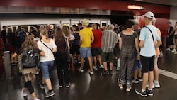 Ein gewohntes Bild: dichtes Gedränge in der U1-Station Hauptbahnhof/Südtiroler Platz, an einem ...