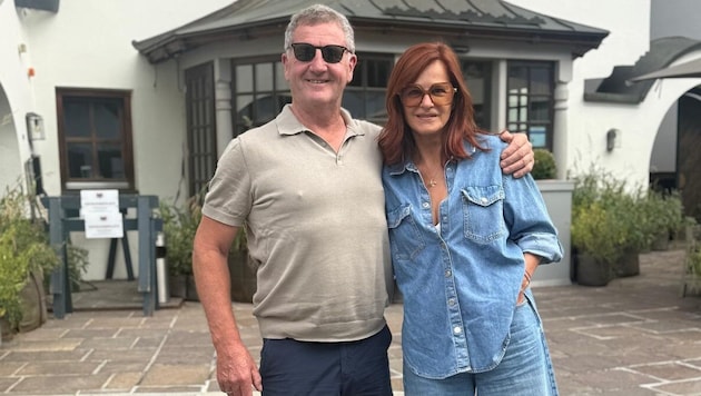 Thomas Rass nahm Andrea Berg am Freitag in der Gamsstadt in Empfang.
