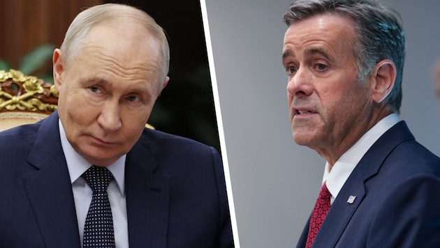 Die vergangenen Tage mehrten sich die Gerüchte, dass Ratcliffe (rechts) Putin (links) vor einem ...