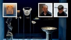 Nur noch ein Bild erinnert an das Diamant-Collier im Wiener MAK. Die Fahndung nach den beiden ...