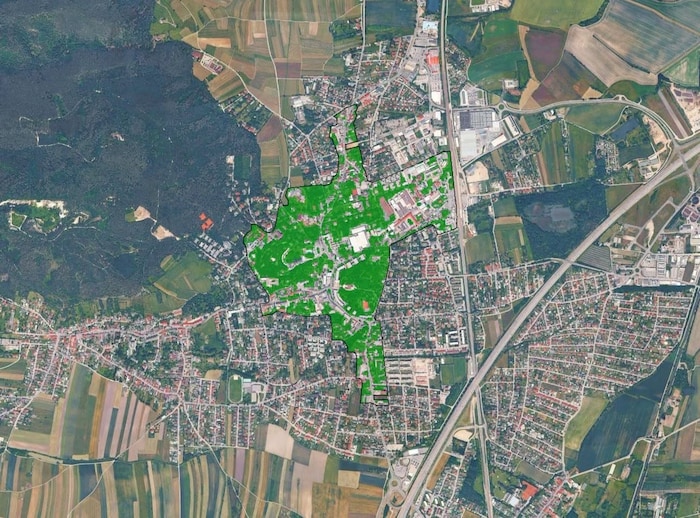 So grün ist Bad Vöslau. Auf Platz 3 und vier liegen Ebreichsdorf und Klosterneuburg mit 54,4 und ...