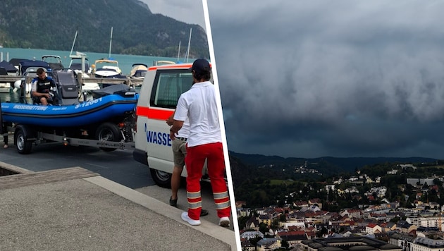 In Salzburg musste die Wasserrettung ausrücken, auch in Oberösterreich verdunkelt sich der ...