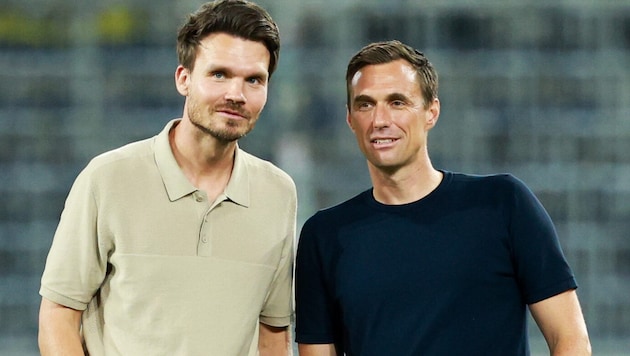 Trainer Danny Röhl und Sportdirektor Marcus Mann