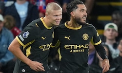 Erling Haaland  und Rayan Cherki trafen jeweils im Doppelpack.