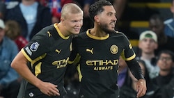Erling Haaland  und Rayan Cherki trafen jeweils im Doppelpack.