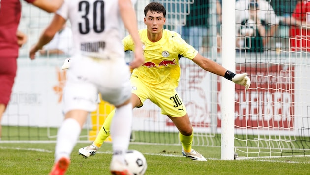 Teo Hupfauf stand erstmals für den FC Liefering zwischen den Pfosten.