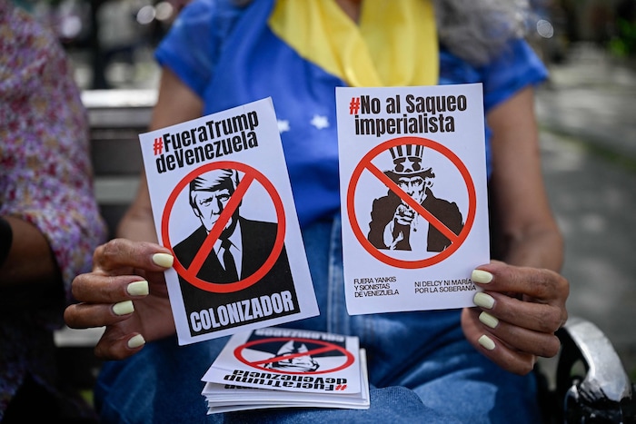 In Venezuela finden Proteste gegen Trumps „Einmischung“ statt. Das Bild stammt vom 4. August.