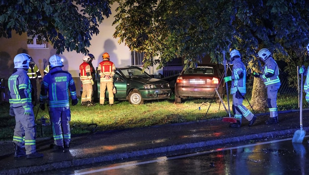 The Audi (right) had rear-ended the VW Polo