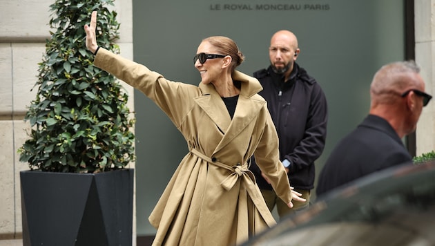 Céline Dion zeigte sich am Freitag in der Pariser Innenstadt.