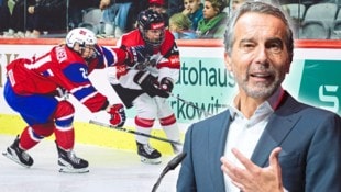 Ex-Bundeskanzler Christian Kern (li.) ist als neuer Eishockey-Präsident im Gespräch. Anna ...