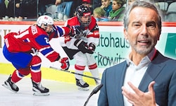 Ex-Bundeskanzler Christian Kern (li.) ist als neuer Eishockey-Präsident im Gespräch. Anna ...