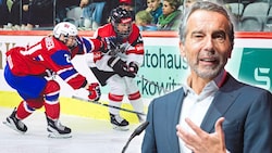 Ex-Bundeskanzler Christian Kern (li.) ist als neuer Eishockey-Präsident im Gespräch. Anna ...