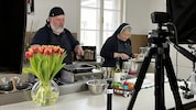 Filipitsch beim Dreh für den Podcast „Das tägliche Brot“. Das Format verbindet Kulinarik, ...