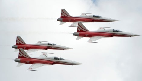 Das lockte viele an: Die Flugshow der Patrouille Suisse. 