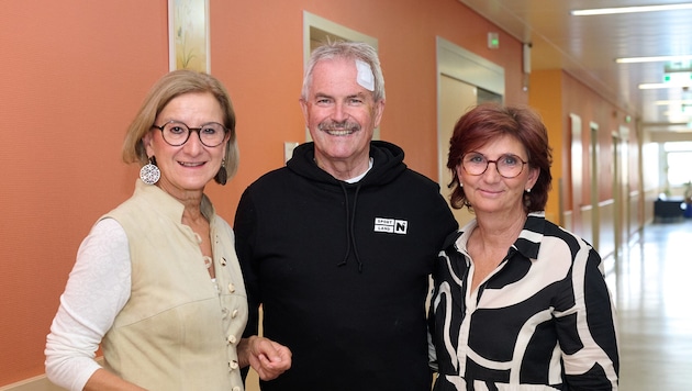 Landtagspräsident Karl Wilfing mit seiner Frau Gerda (re.) und Landeshauptfrau Johanna ...