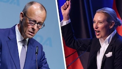 Deutschlands Kanzler Friedrich Merz (CDU) steckt seit Monaten im Umfragetief. Alice Weidel ...