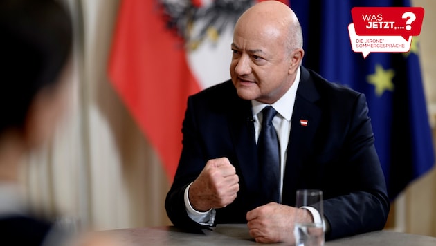 Chancellor and ÖVP leader Christian Stocker on “What Now? The ‘Krone’ Summer Interview.”