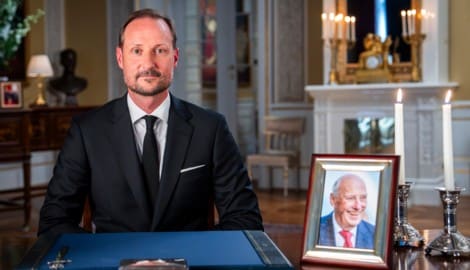 Die erste Rede des neuen norwegischen Königs Haakon fand am Samstagabend statt. Immer wieder ...