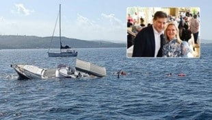 Bange Momente für WAC-Präsident Dietmar Riegler und seine Waltraud – seine Jacht ging vor Triest ...