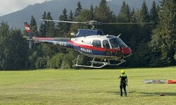 Auch Hubschrauber kamen bei der Übung zum Einsatz.